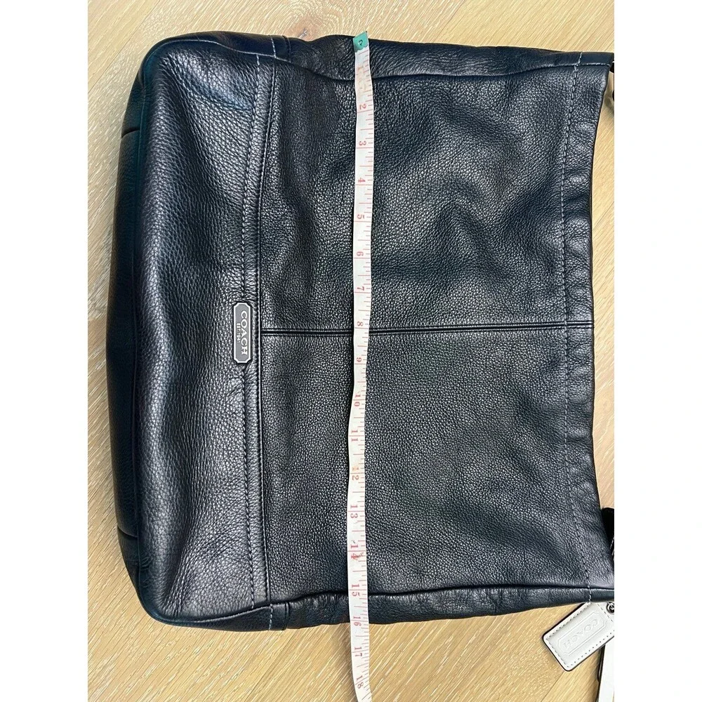 COACH Pebble Black Leather Handbag Shoulder Bag Purse Hoho K1305-F23292 - Picture 5 of 12